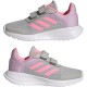 Кросівки, Adidas tensaur run 2.0, дитячі, сірі з рожевим, розмір  37,3, 38,  38,7 євро